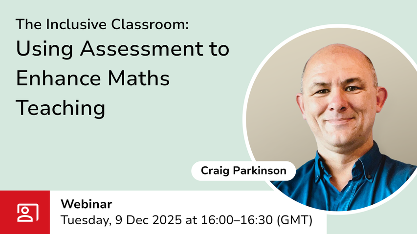 Inclusive classroom webinar graphic with event details