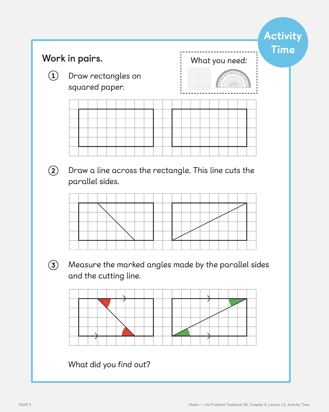 year 5 textbook 5b chapter 9 lesson 11 activity time