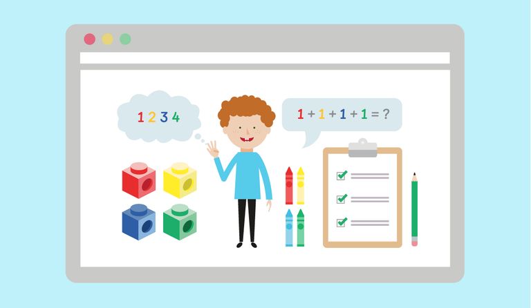 A browser window with a maths mastery student and learning materials