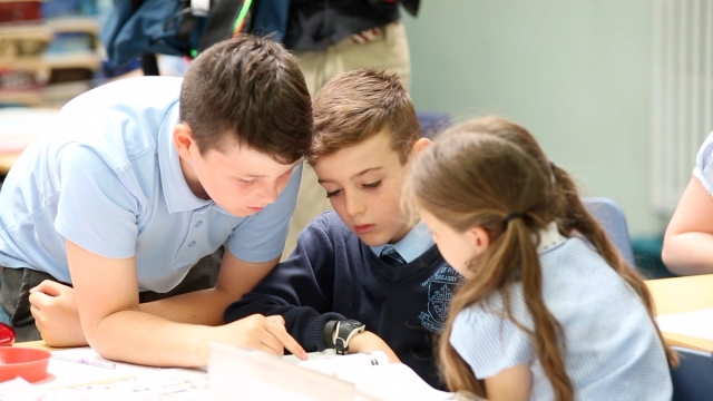 Students working together