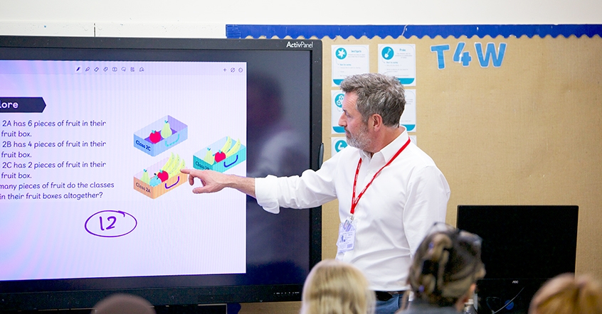 CPD trainer giving lesson to teachers