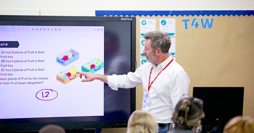 CPD trainer giving lesson to teachers