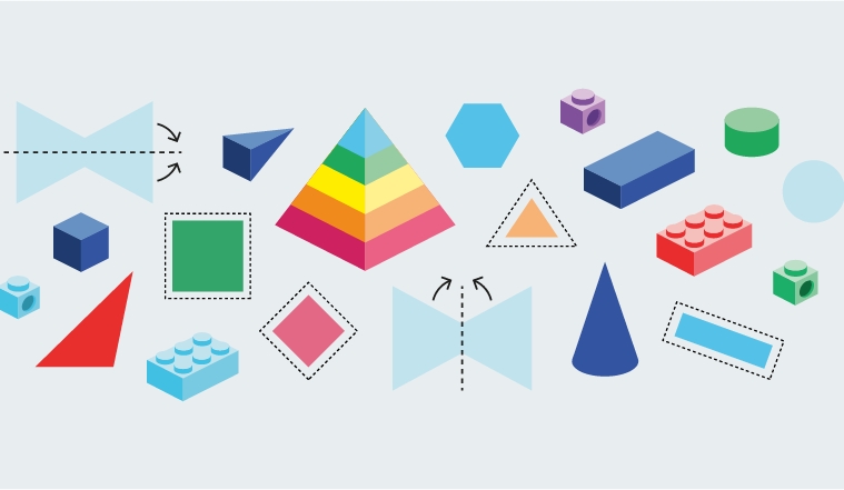 hand throwing 3 cubes in the air