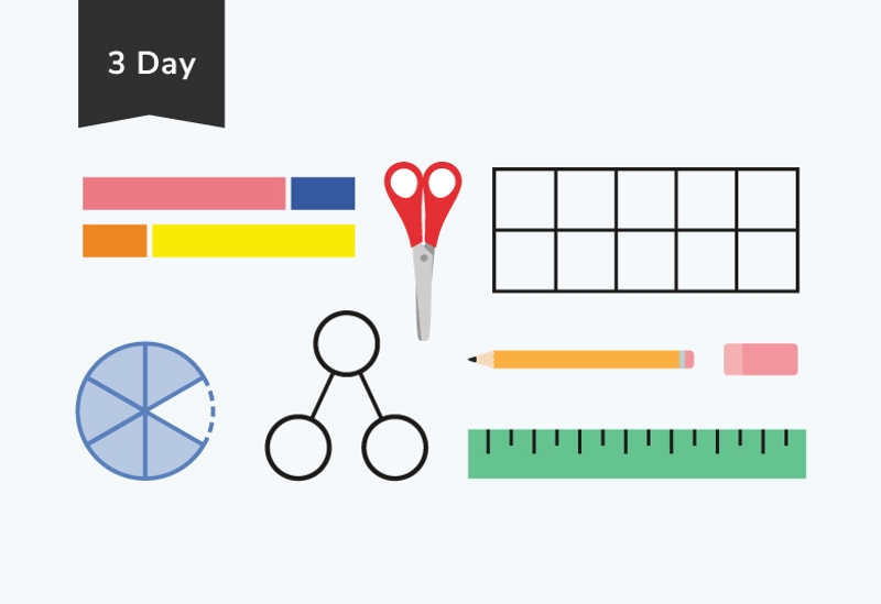 The Essentials of Teaching Maths Mastery graphic design with various math materials.