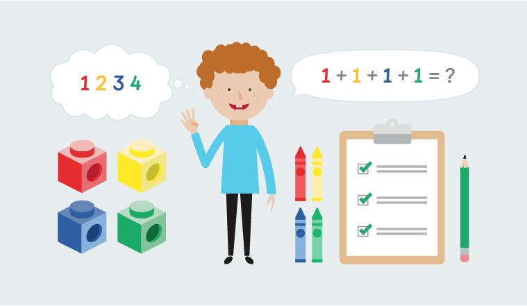 A web browser window with a student and learning materials on screen