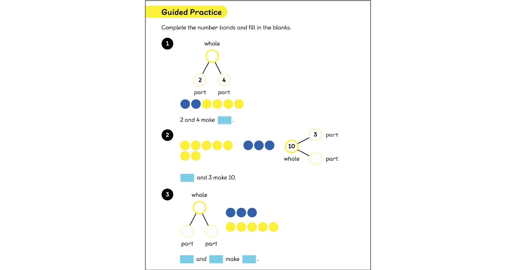 Guided practice section of Maths — No Problem! problem solving lesson