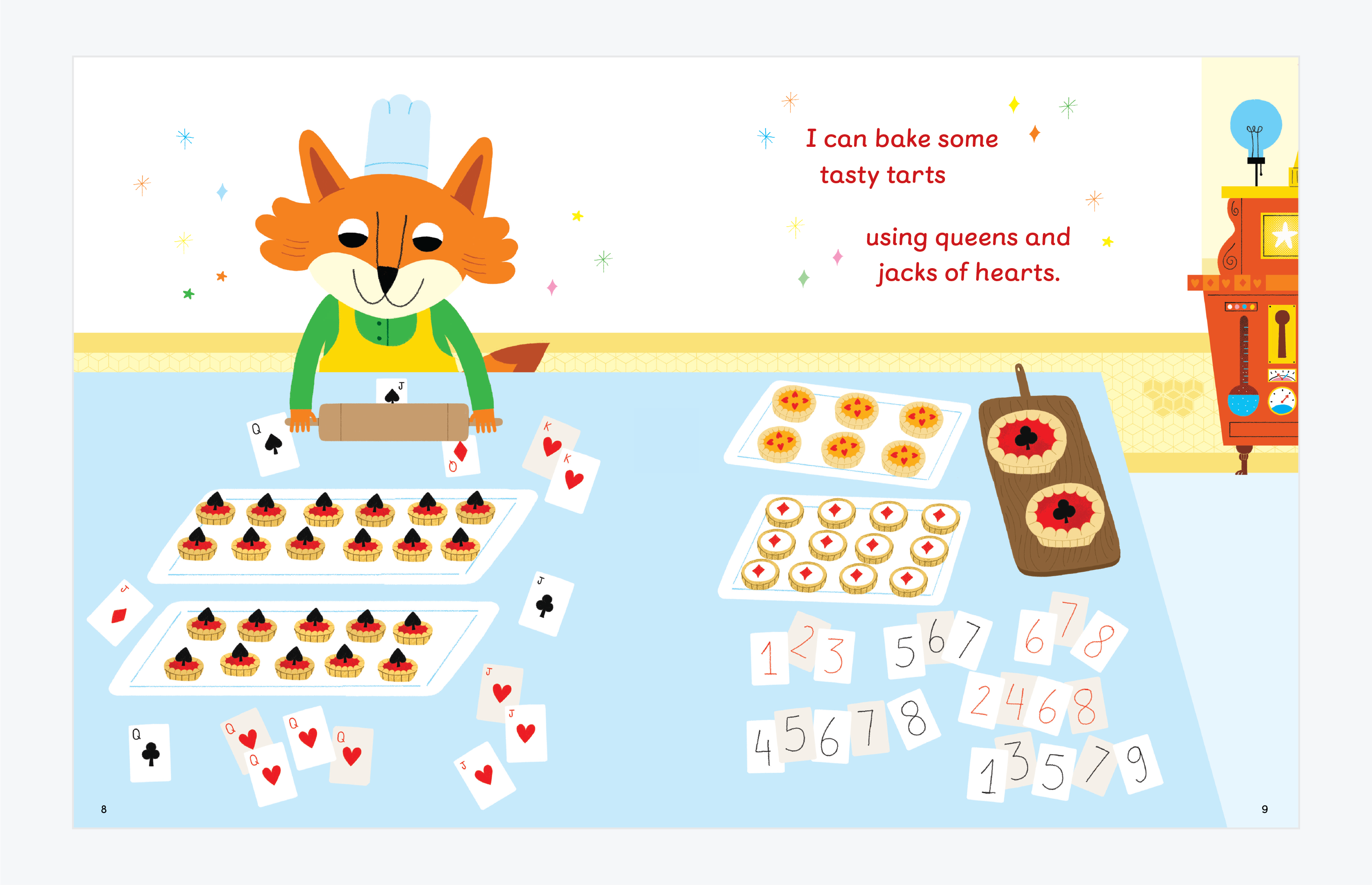 A horizontal image spread of the Foundations picture book Magic Oven 