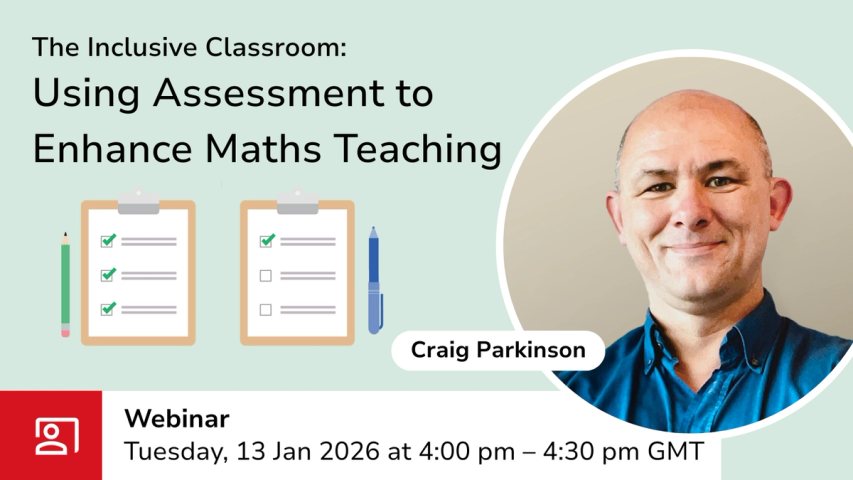 Inclusive classroom webinar graphic with event details