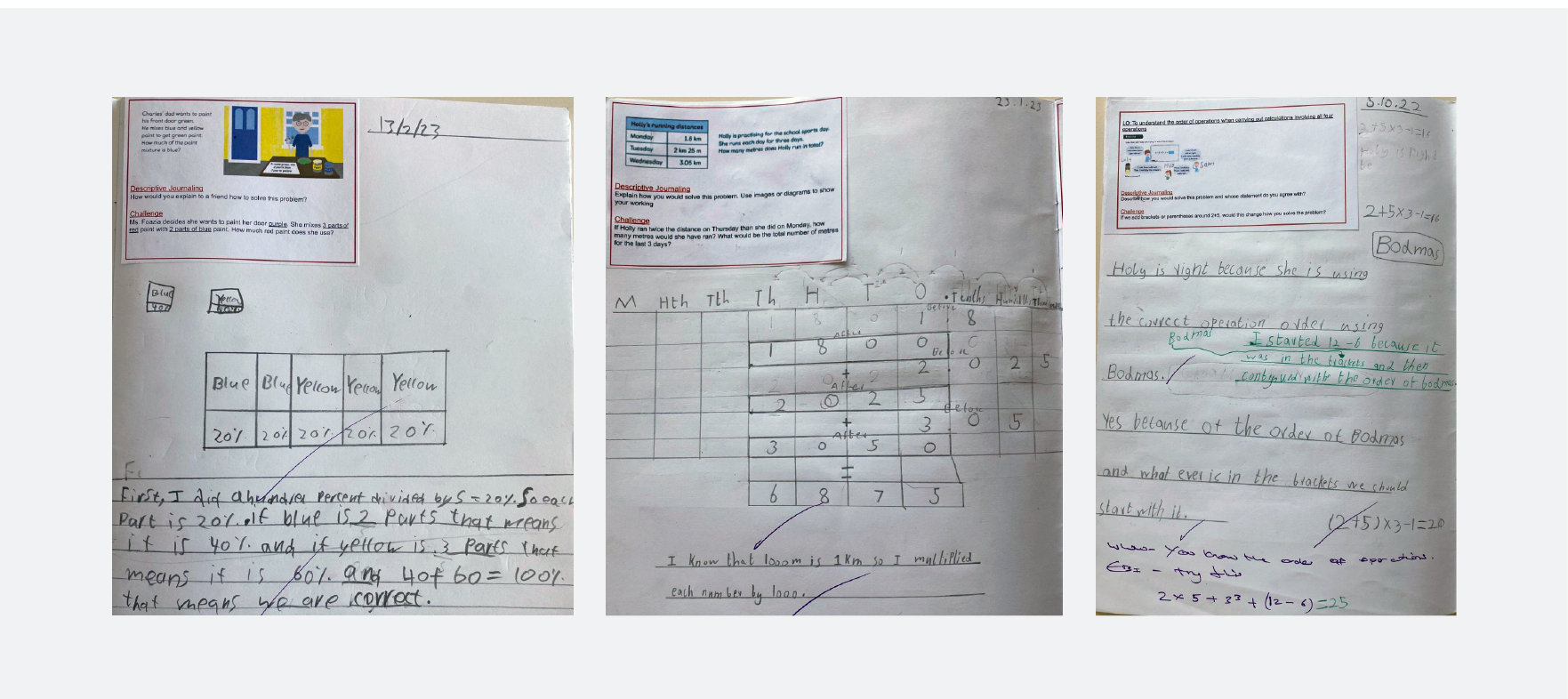 Images of student examples