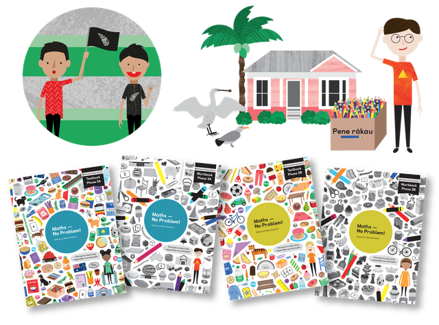 Year 7 and 8 Maths — No Problem! New Edition Textbooks and Workbooks and illustrations from within