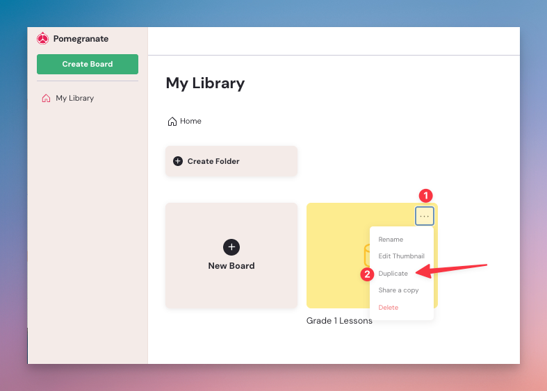 Pomegranate my Library Duplicate