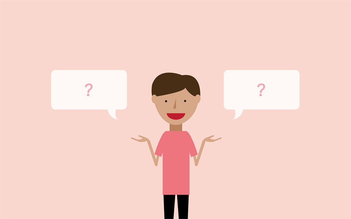 a maths mastery student with two speech bubbles with question marks inside them indicating that he is asking effective questions