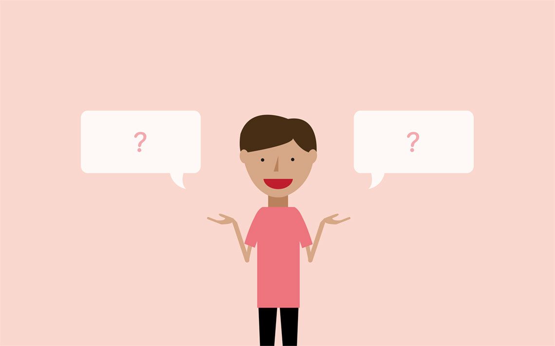 a maths mastery student with two speech bubbles with question marks inside them indicating that he is asking effective questions