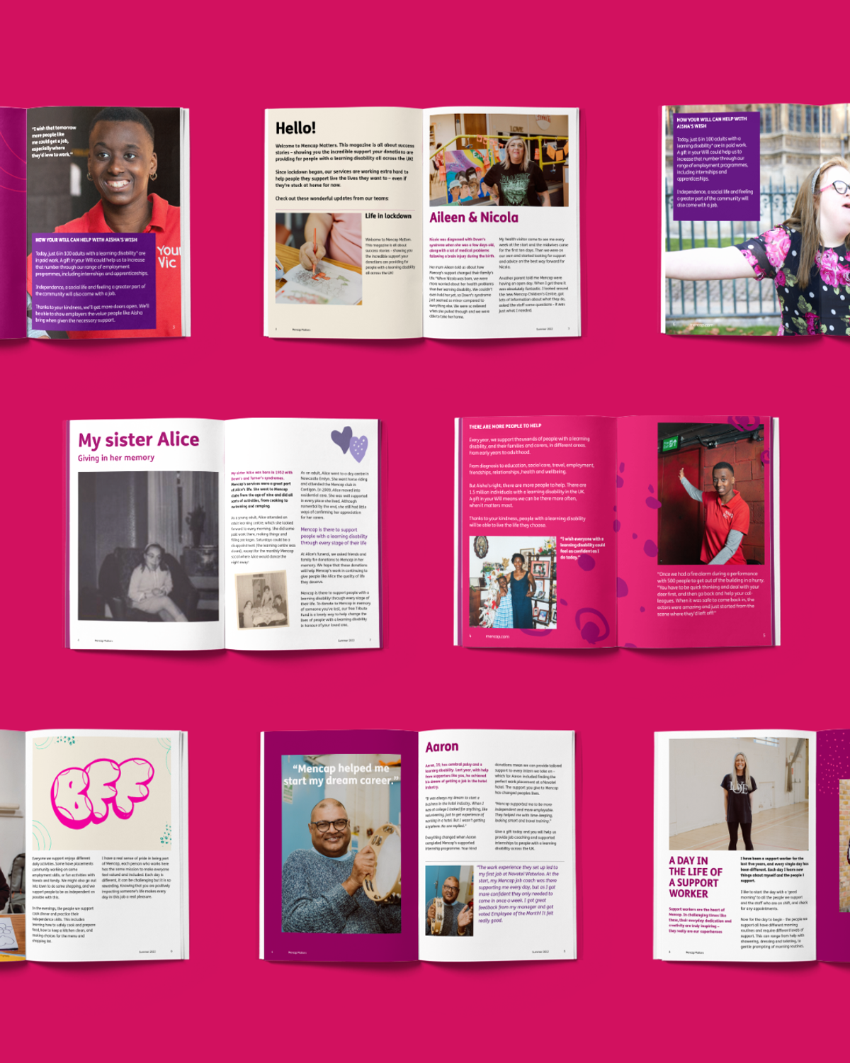 Mencap literature spreads