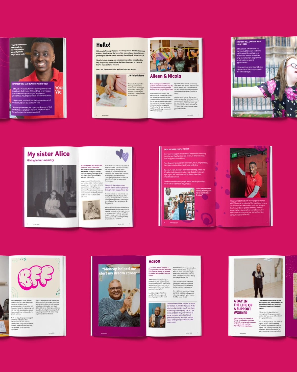 Mencap literature spreads