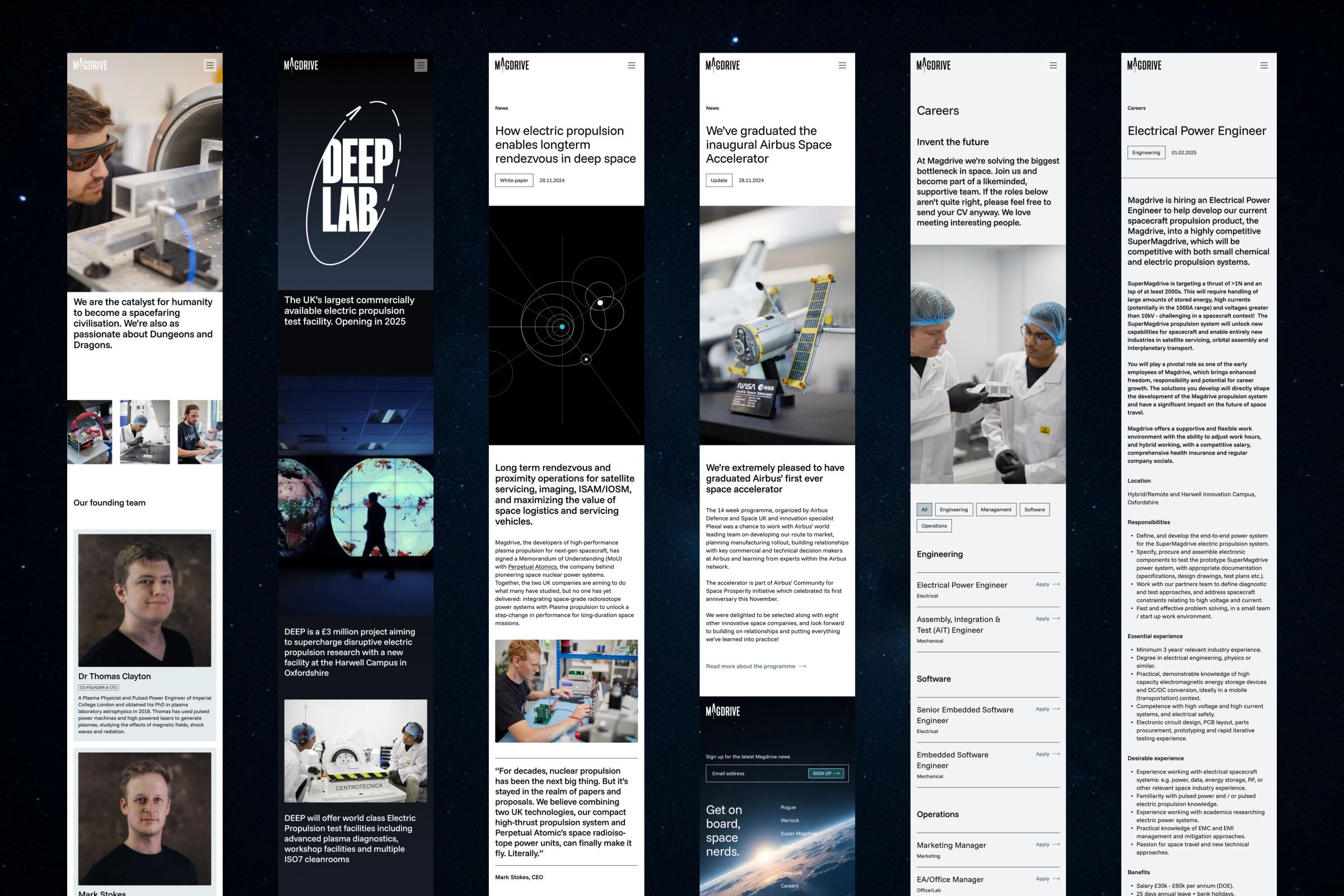 Magdrive mobile screen overview