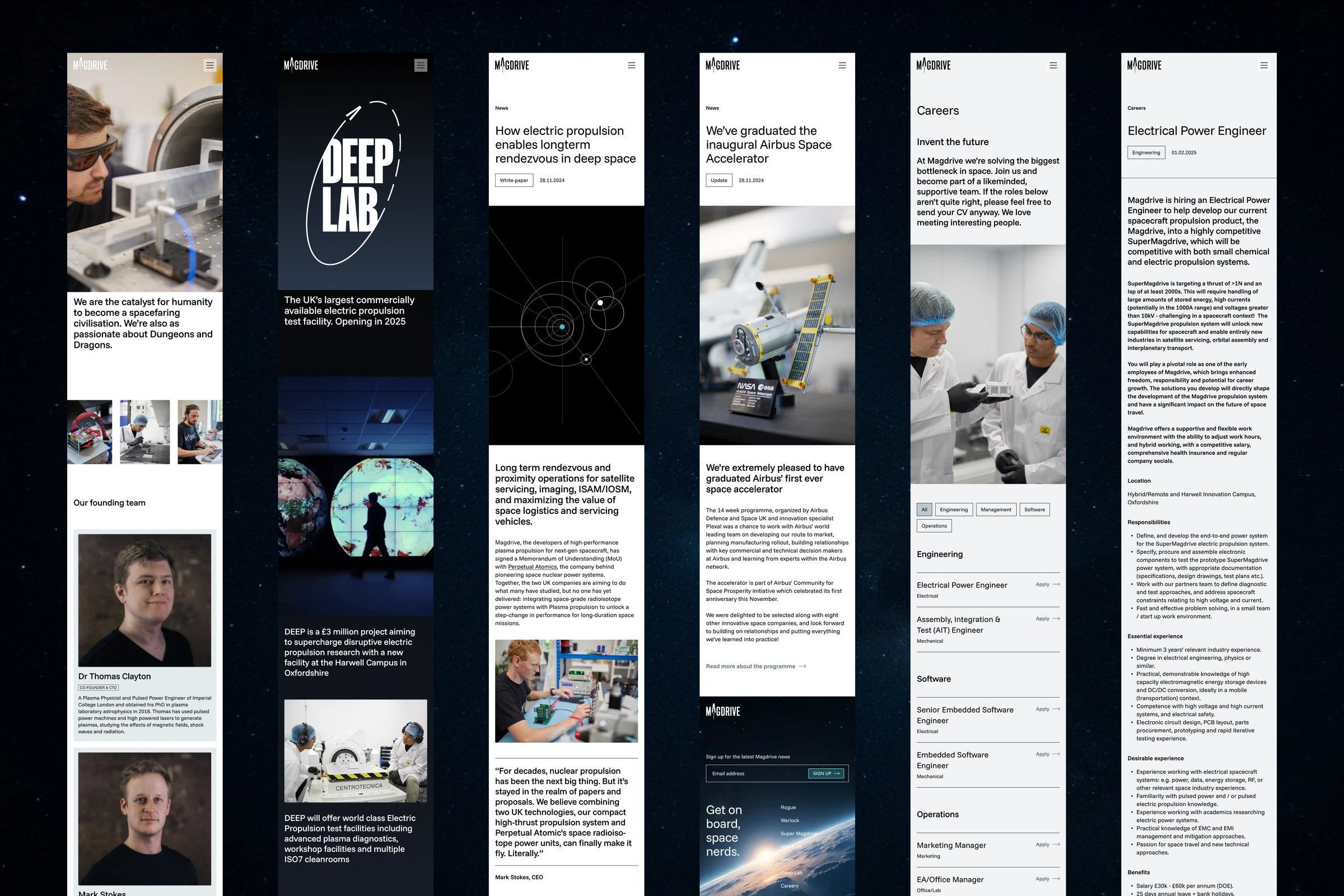 Magdrive mobile screen overview