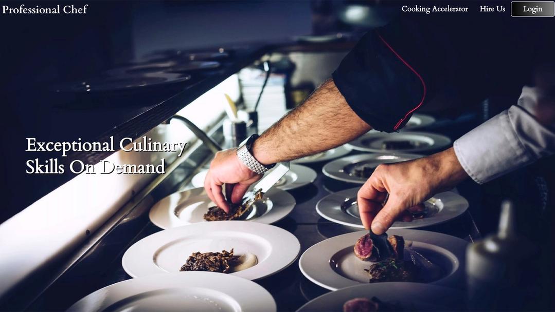 Homepage view of professionalchef.co.uk