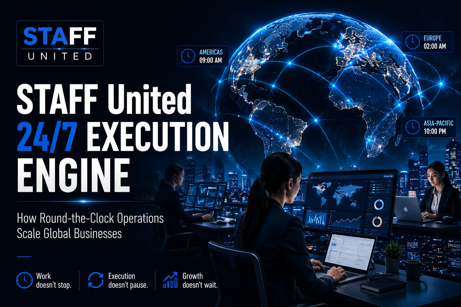 STAFF United 24/7 Execution Engine: How Round-the-Clock Operations Scale Global Businesses