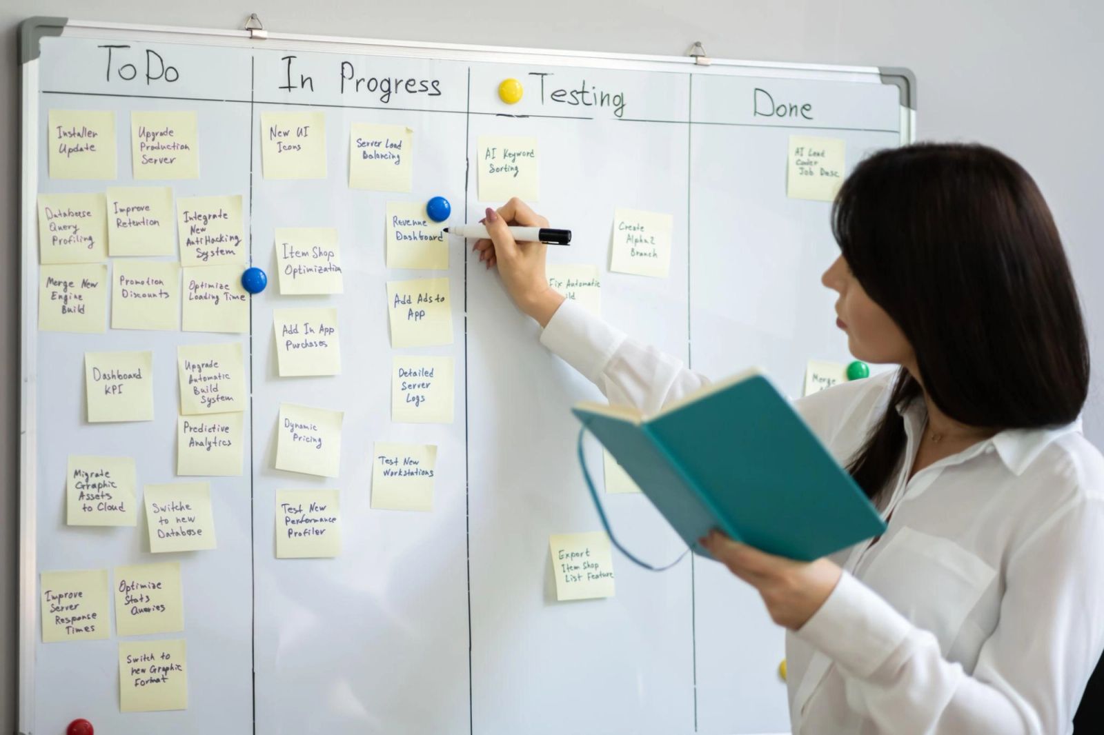 Structured offshore team managing business operations with defined workflows