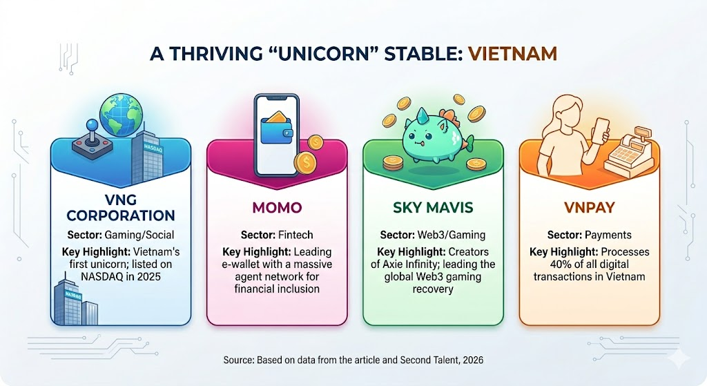 A thriving "unicorn"stable: Vietnam
