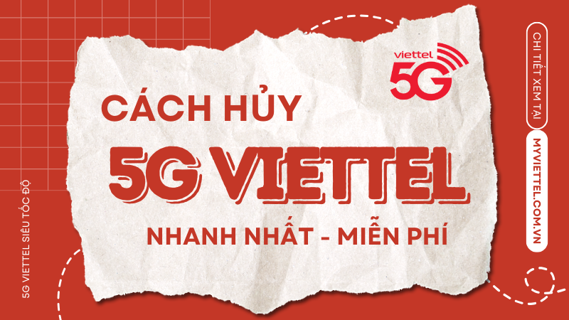 hủy gói 4G/5G phải làm gì