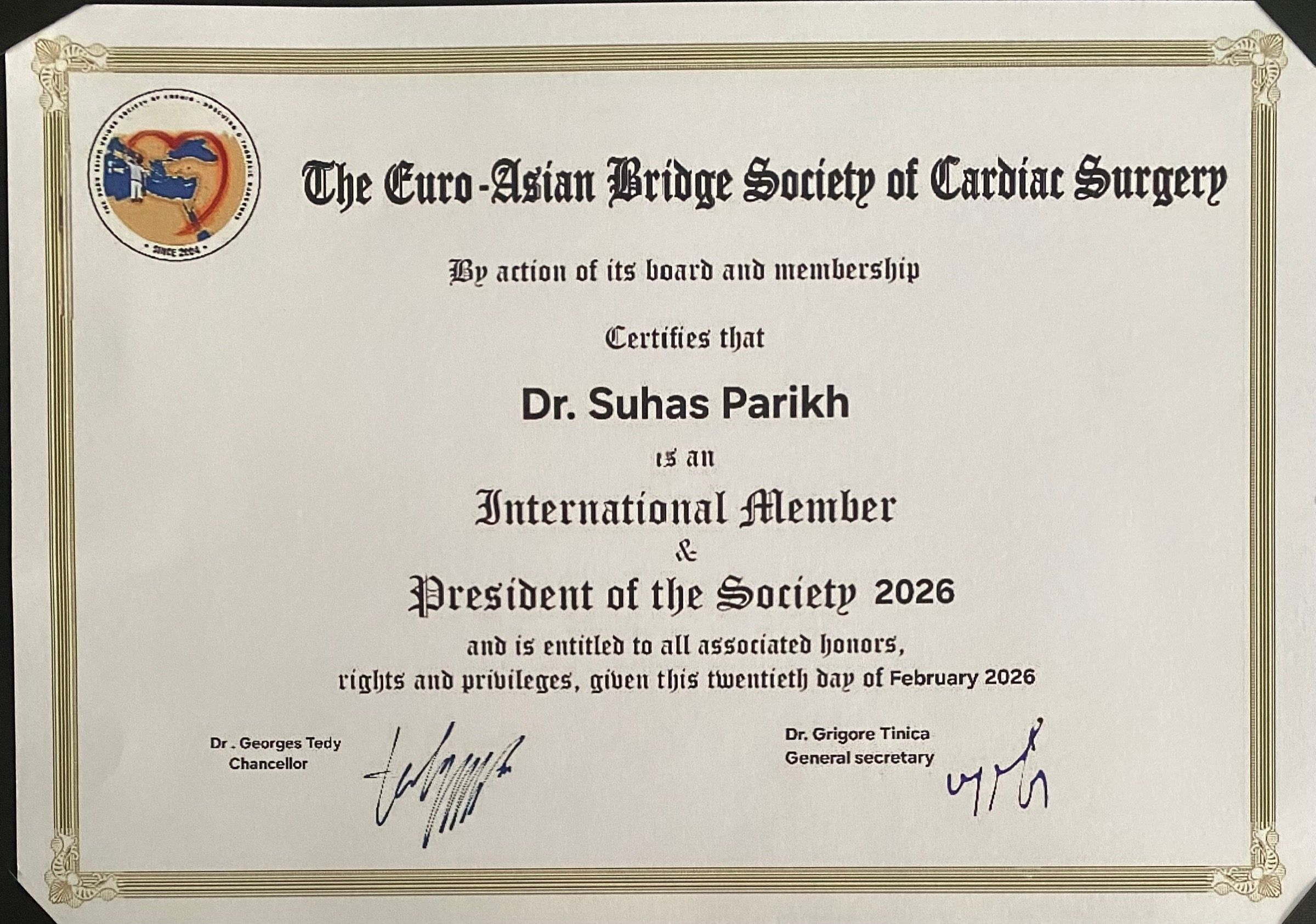 The Brevet of Honor certificate