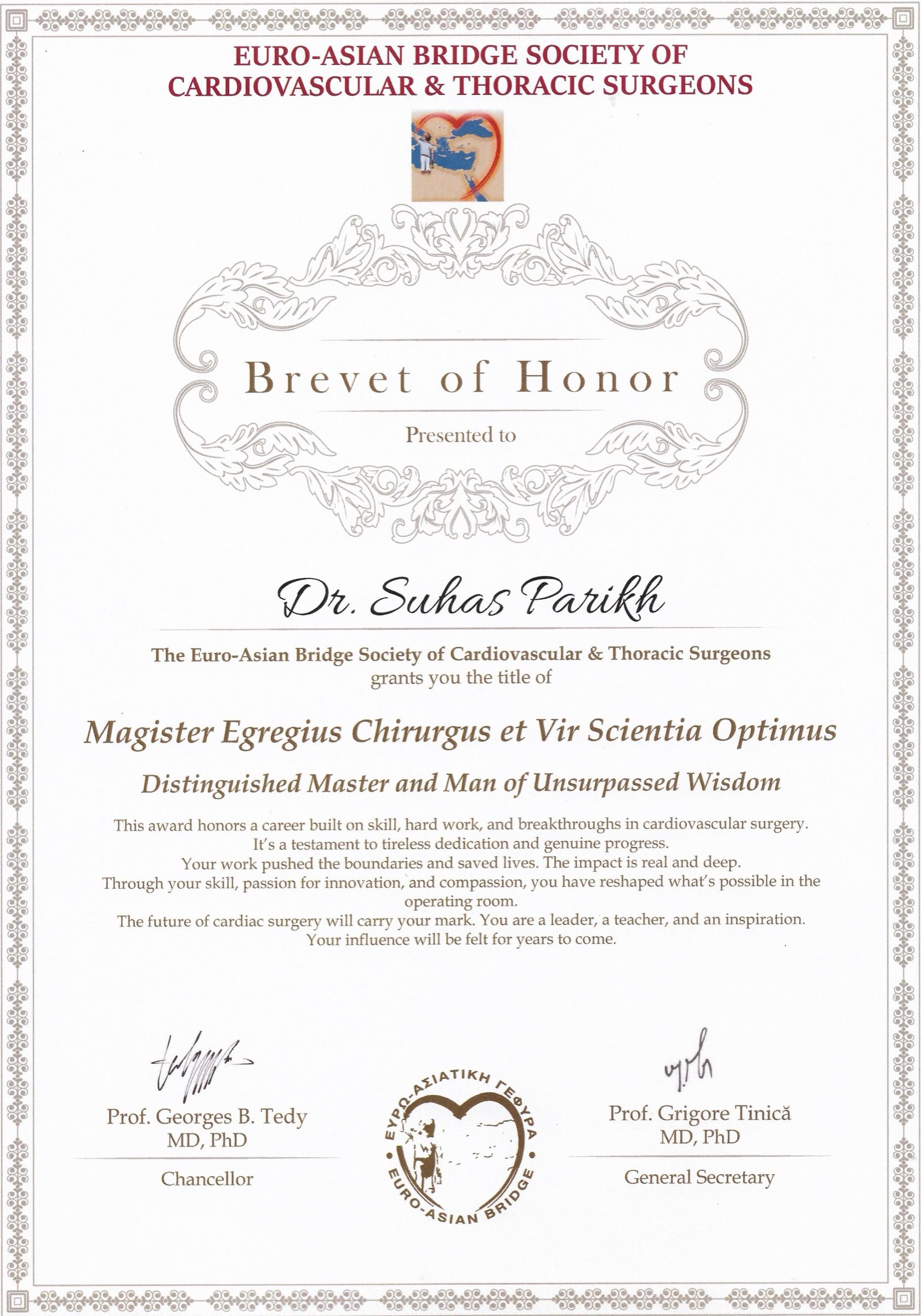 Brevet of Honor