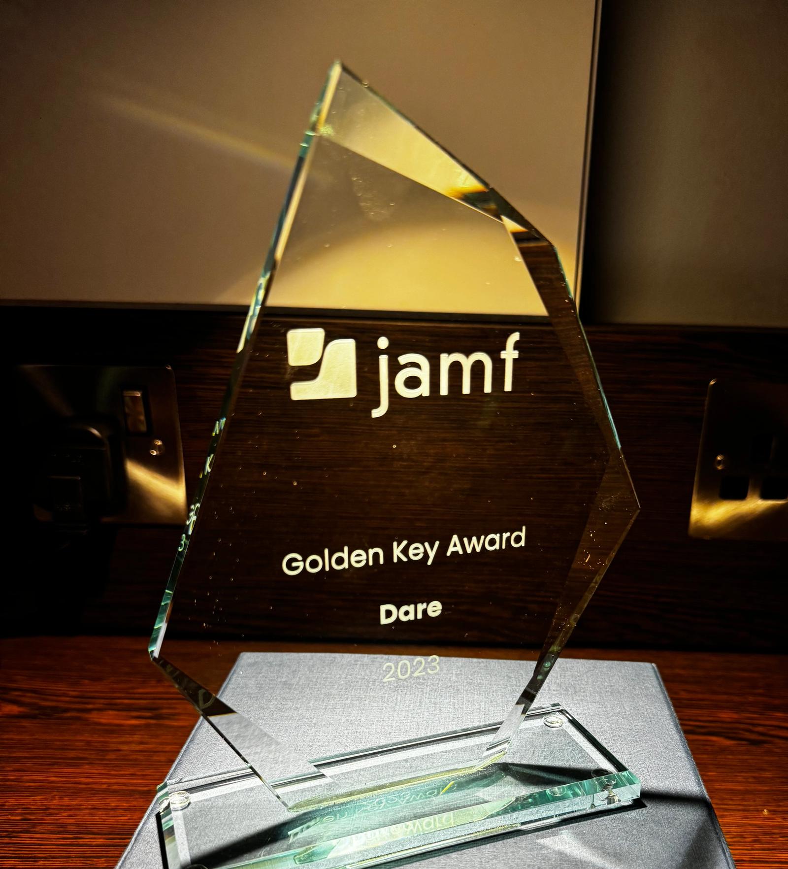 DARE Receives Jamf Award For Apple Security