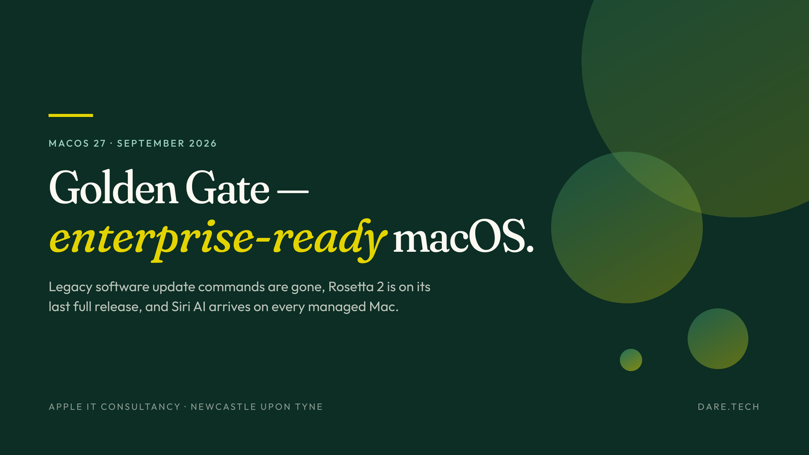 macOS Golden Gate: what changes are coming for your Macs in September