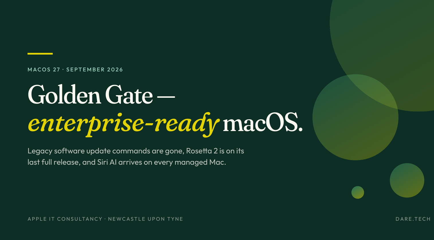 macOS Golden Gate: what changes are coming for your Macs in September