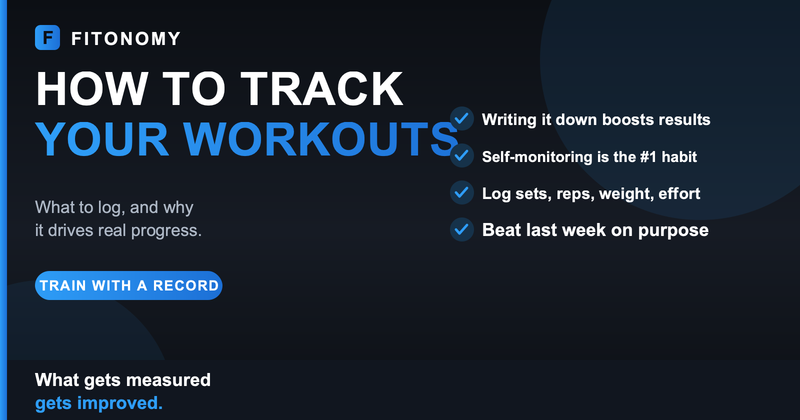 How to track your workouts - Fitonomy