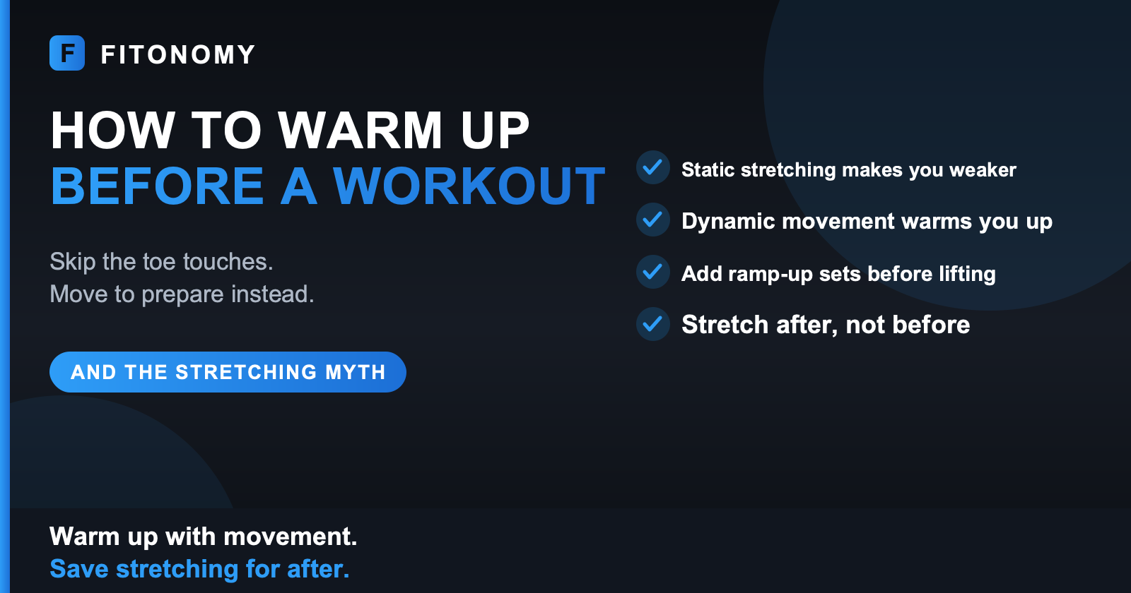 How to warm up before a workout - Fitonomy