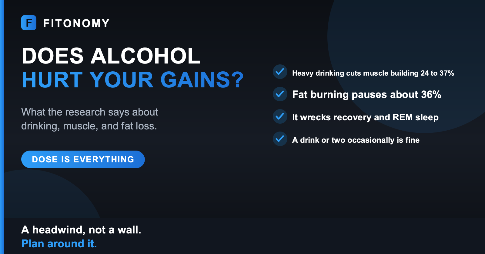 Does alcohol affect muscle growth and fat loss, what the research says - Fitonomy