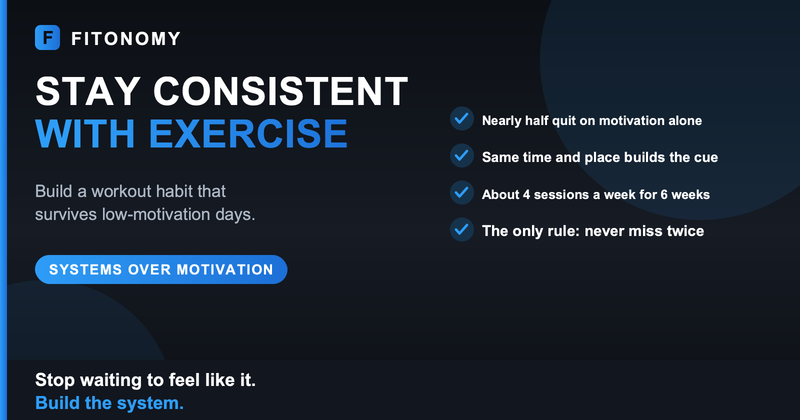 How to stay consistent with exercise when motivation fails - Fitonomy