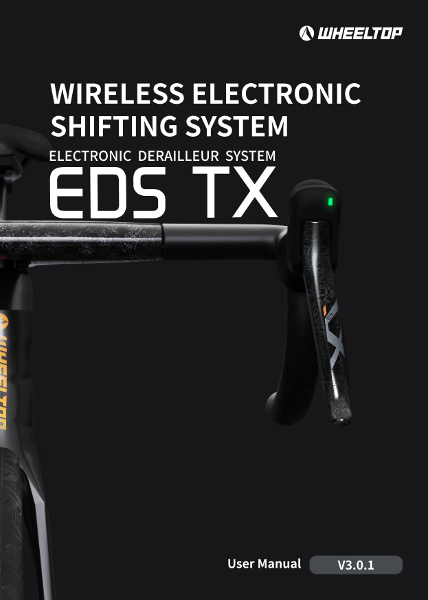 EDS TX wireless electronic shifting system, user manual cover, V3.0.1