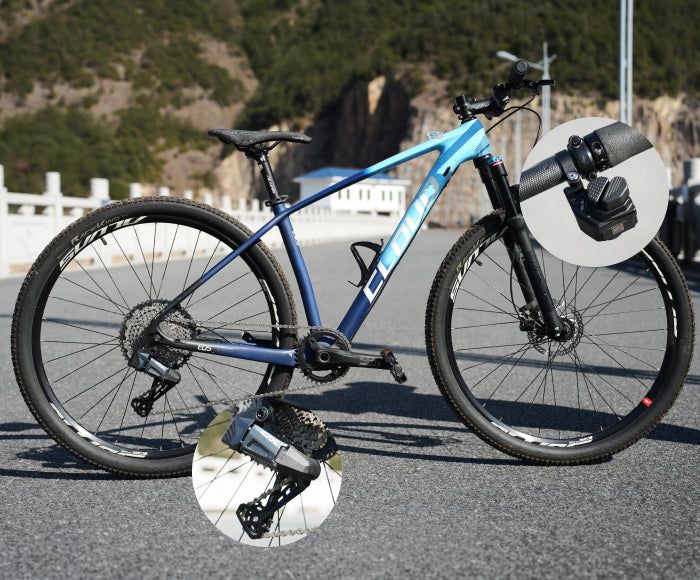 WHEELTOP EDS OX 2.0 installed on a blue MTB in outdoor setting