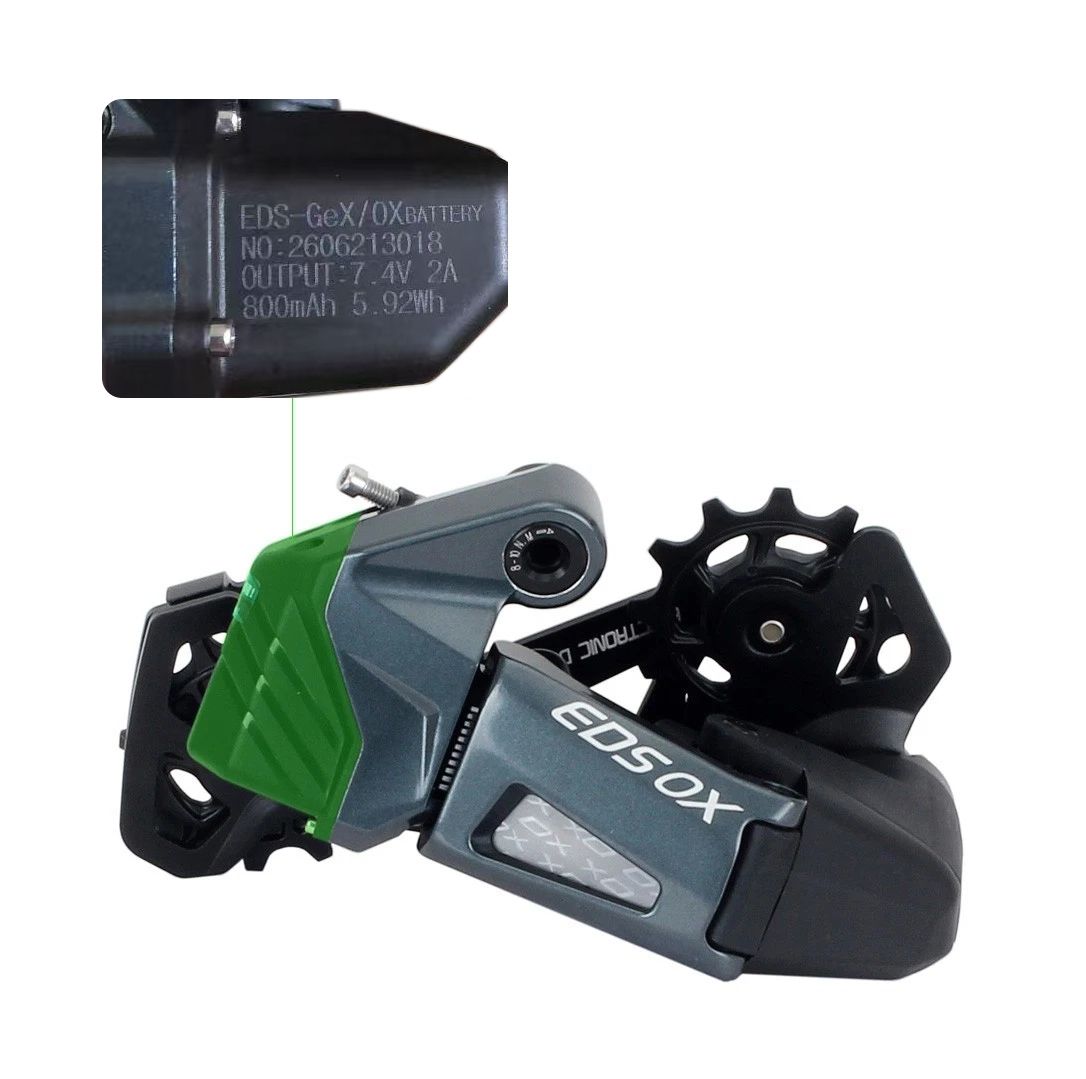 Wheeltop OX2.0 derailleur battery compartment and label detail