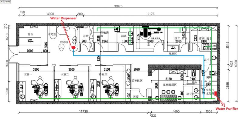 Dental Water Piping Layout