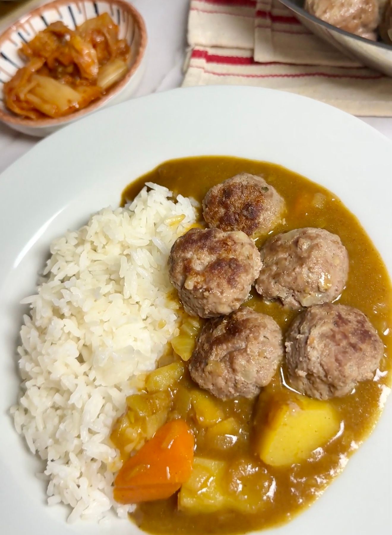 Japanese curry with Meatballs