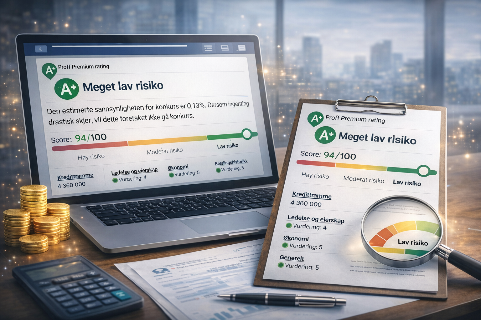 Kredittsjekk som gir et tydelig og helhetlig beslutningsgrunnlag.