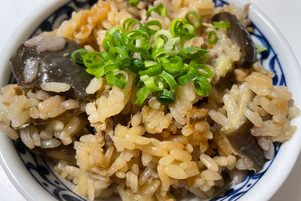 Steamed Rice with Eggplant and Tuna