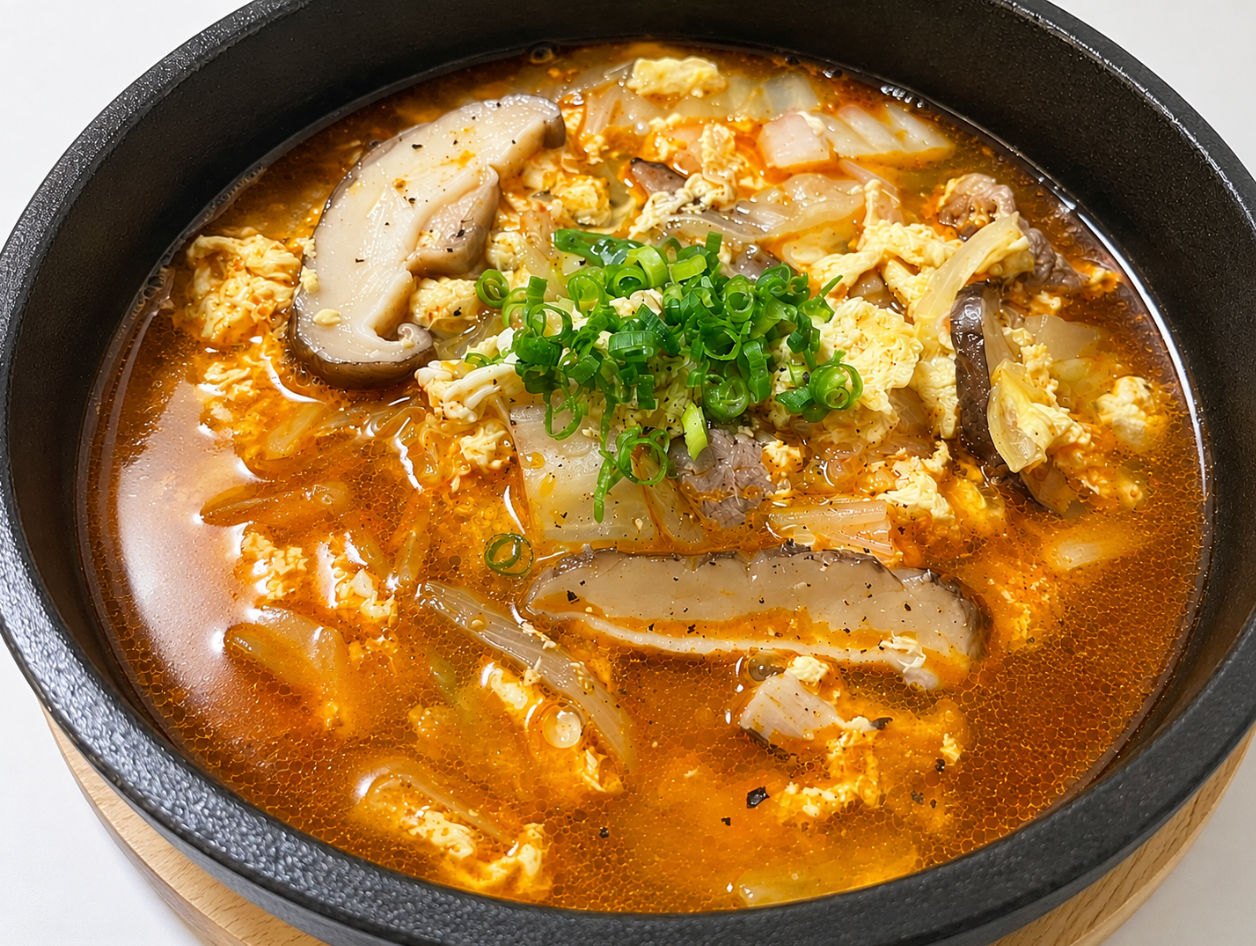 Spicy Korean Style Beef and Napa Cabbage Soup