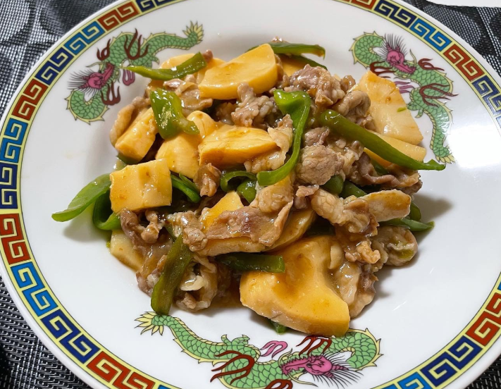 Pork, Green Pepper and Bamboo Shoot Stir Fry
