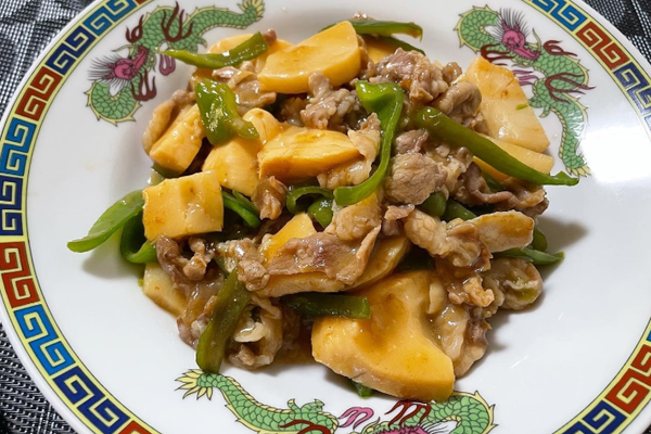 Pork, Green Pepper and Bamboo Shoot Stir Fry
