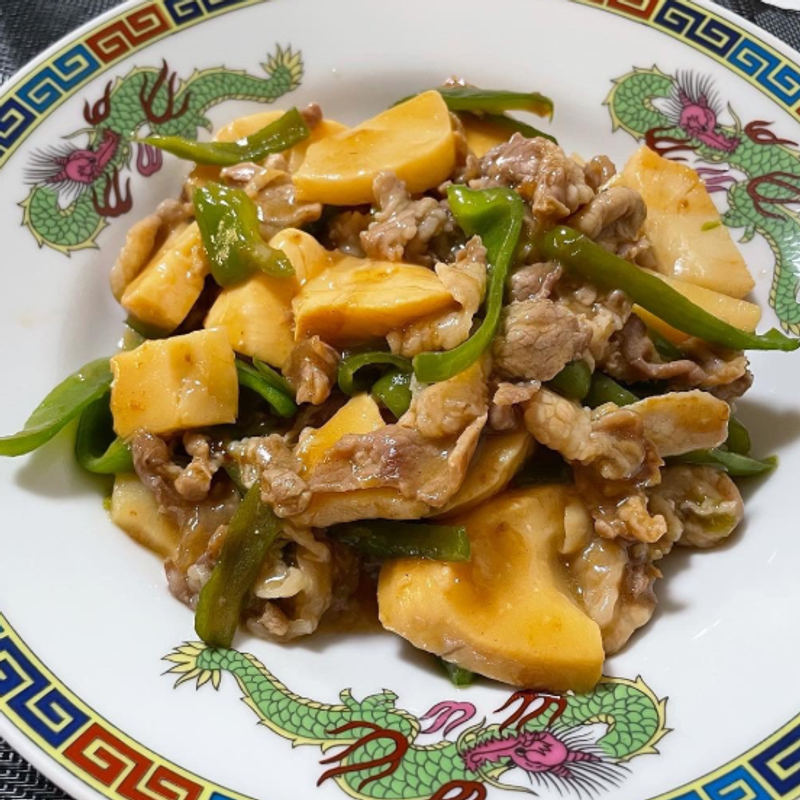 Pork, Green Pepper and Bamboo Shoot Stir Fry