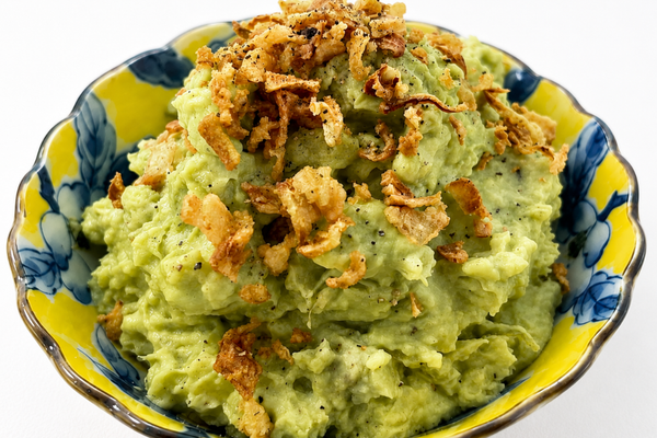 Creamy Avocado Potato Salad with Takuan