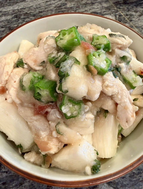 Chicken Breast and Yam with Ume Oroshi