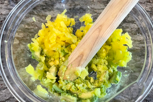 Avocado and Japanese Pickled Daikon (Takuan)