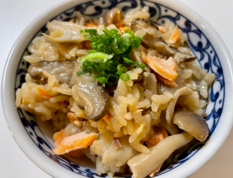 Salmon and Mushroom Takikomi Gohan